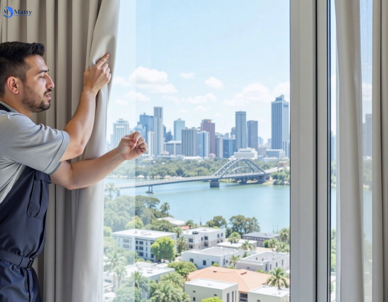 Professional curtain steam cleaning service victoria-point QLD by Matty Curtain Cleaning